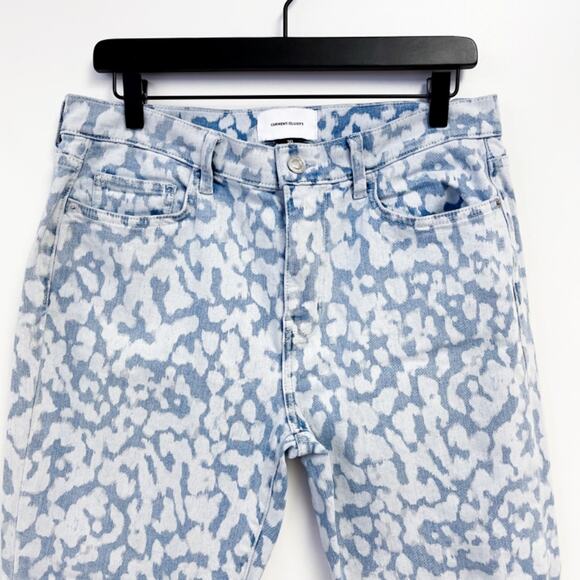 Current/Elliott | High Rise Stiletto Ankle Jeans Skinny Printed Blue | 30 - Picture 2 of 10